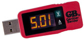 GB GUSB-3450 USB Multimeter, LED Display, Functions: Current, Voltage, Red